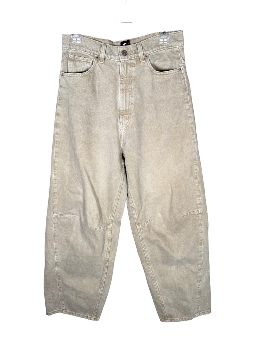 BDG High Rise Extreme Baggy Jeans Barrel Cotton Light Brown 28